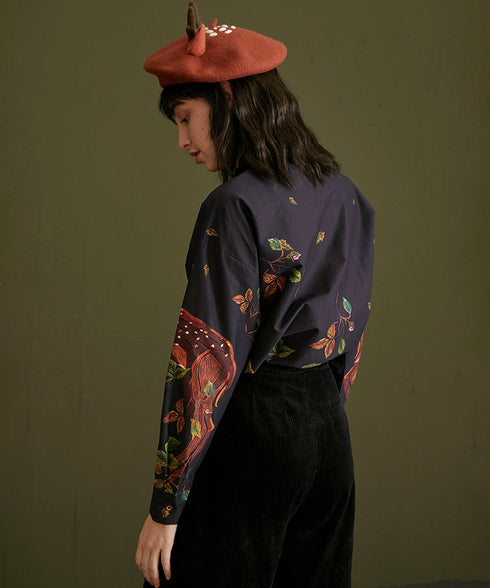 Deer Print Blouse